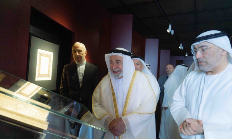 Sharjah Ruler Opens ‘Eternal Letters’ Quran Manuscripts Exhibition Sharjah Ruler Opens 'Eternal Letters' Quran Manuscripts Exhibition