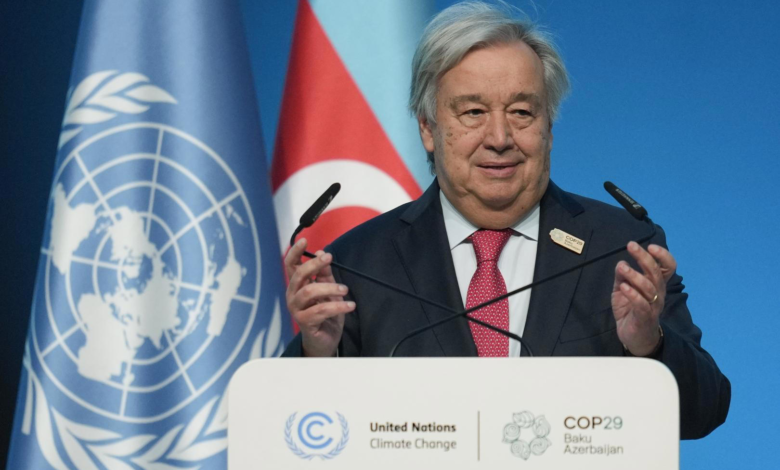 Bayt Magazine Guterres at COP29: A Call to Action for Humanity's Survival