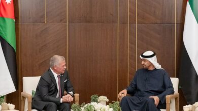 Regional Developments Discussed by UAE President and Jordanian King