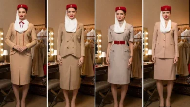 Emirates Cabin Crew Uniform Through Four Decades Emirates Cabin Crew Uniform Through Four Decades